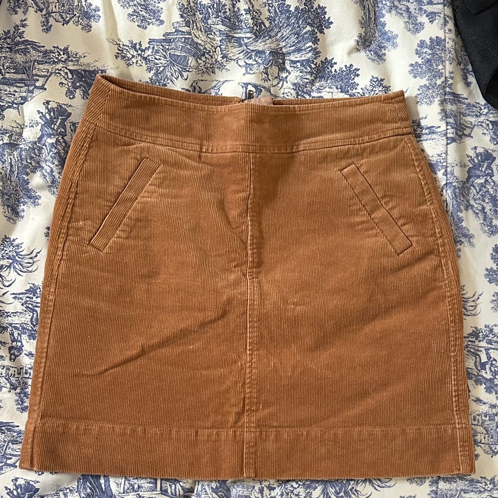 Corduroy Mini Skirt Camel Brown Petite